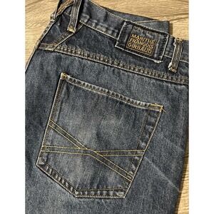 Marithe Francois Girbaud Twisted Five Dark Wash Y2K Blue Jeans Size 38M (38x30)